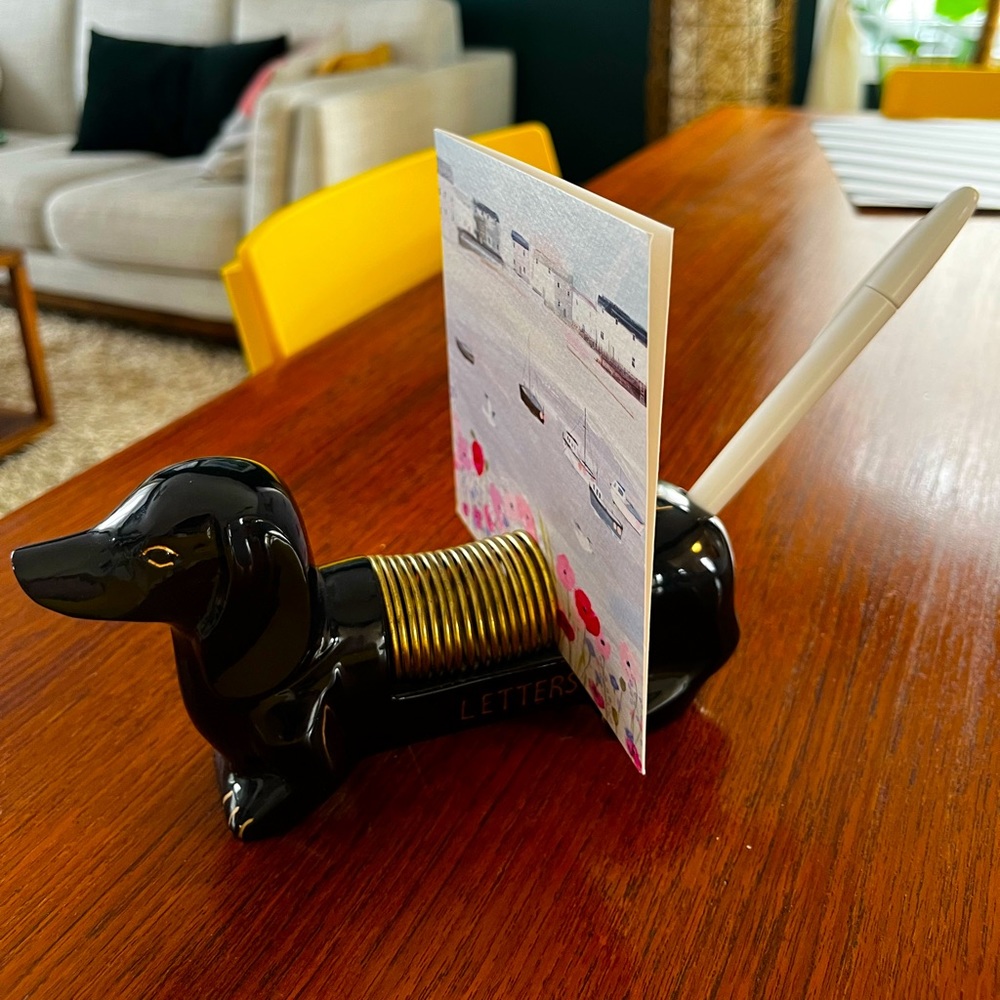 Dachshund letter holder